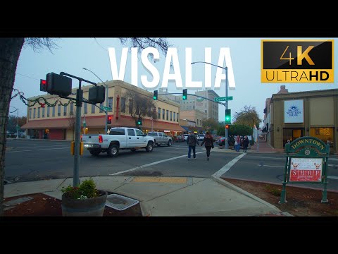 Downtown Visalia Walk 【4K】